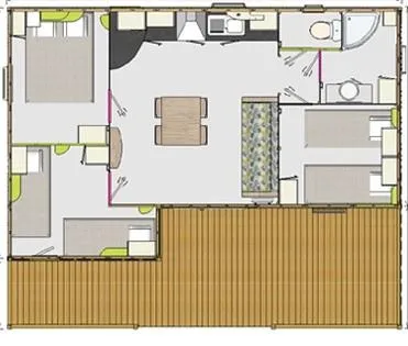 Chalet Tradition 6 Personnes 35M² + Terrasse Couverte De 15M²