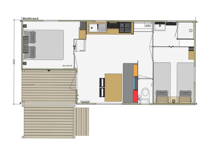 Mobil Home Malaga 25 M² + Terrasse De 8M²  Semi Couverte
