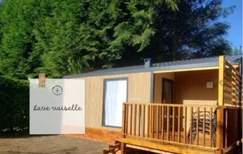 Mietunterkunft - Chalet-Mobil Malaga 25M² + Terrasse 4 Pers - Camping Bois de Gravière