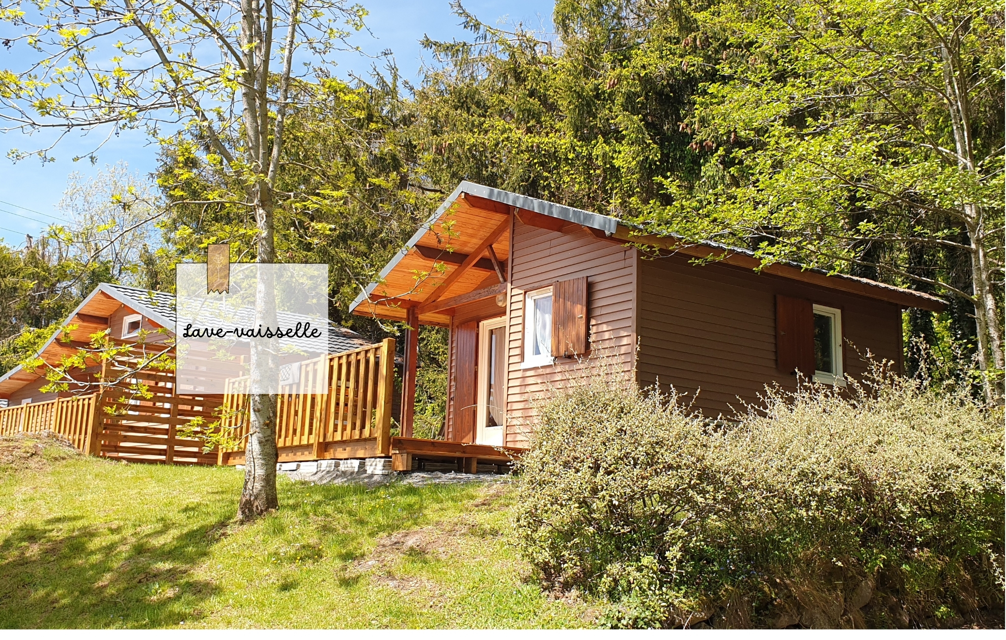 Location - Chalet Tradition 4 Personnes Confort 21M² + Mezzanine + Terrasse De 12M² - Camping La Gravière