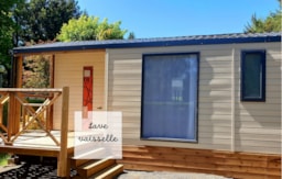 Location - Mobil Home Malaga 25 M² + Terrasse De 8M²  Semi Couverte - Camping Bois de Gravière