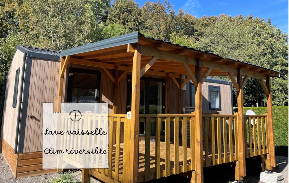 Location - Chalet-Mobil Bergame 33M² + Terrasse - Camping Bois de Gravière