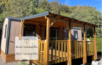 Mietunterkunft - Chalet-Mobil Bergame 33M² + Terrasse - Camping Bois de Gravière