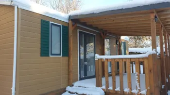 Mietunterkunft - Chalet Mobile Santa Fé 30 M² (2 Zimmer + Terrasse) - Camping Bois de Gravière