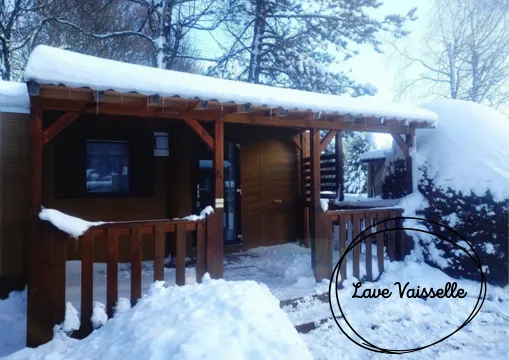 Location - Chalet Mobile Modulo 20M² + Terrasse Couverte De 15M² - Camping Bois de Gravière