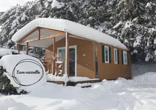 Location - Chalet Mobile Panama 23 M² + Terrasse Couverte De 9M² - Camping Bois de Gravière