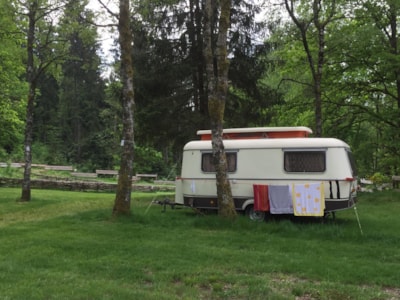 Package B: Pitch, 1 tent, caravan or motor home + vehicle parking + electricity — 2