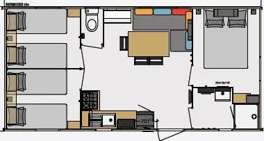Huuraccommodatie(s) - Stacaravan Bermude - 3 Slaapkamers - image n°2 - Camping du Pont de Mercier