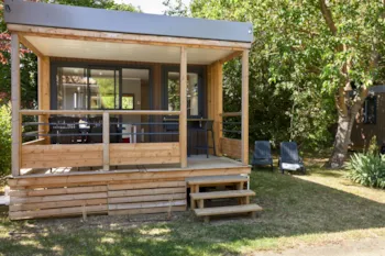 Mietunterkunft - Cottage Le Ponton  4 Pers Premium – Fläche 28 M² Und 7,8 M² Voll Überdachte Terrasse - Camping Au Port Punay