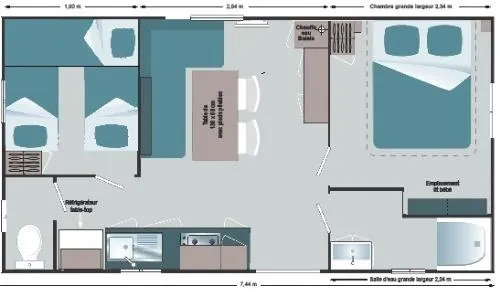 Mietunterkunft - Mobilheim Family - image n°4 - Camping Les Bords du Guiers