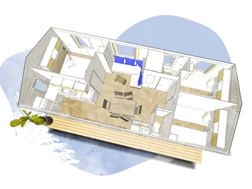 Mietunterkunft - Mobilheim Premium - Klimaanlage - image n°8 - Camping Les Bords du Guiers