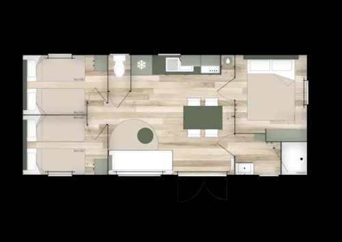 Mietunterkunft - Mobilheim Premium Plus Mit Klimaanlage (2026) - image n°6 - Camping Les Bords du Guiers