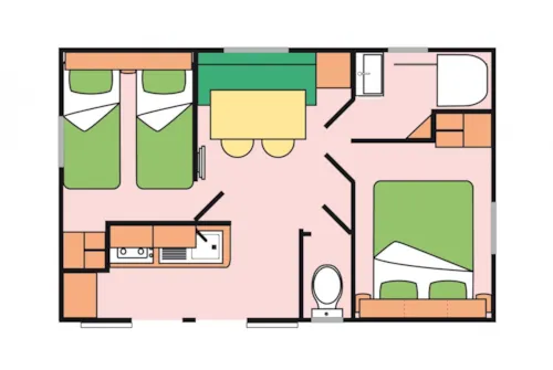 Location - Mobil Home Cosy Venus - 2 Chambres - 22,90M² - - image n°5 - Camping La Ravoire