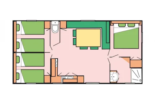 Mietunterkunft - Mobil Home Cosy Titania - 3 Zimmer - 29.7M² - - image n°5 - Camping La Ravoire
