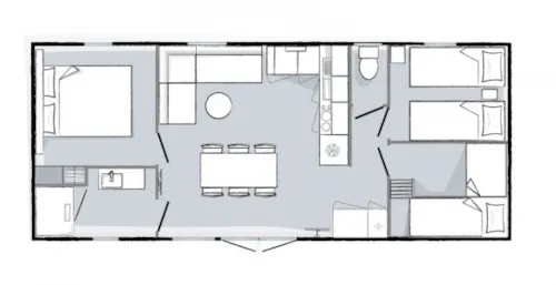 Accommodation - Mobil Home Relax - 3 Bedrooms - 35M² - - image n°8 - Camping La Ravoire