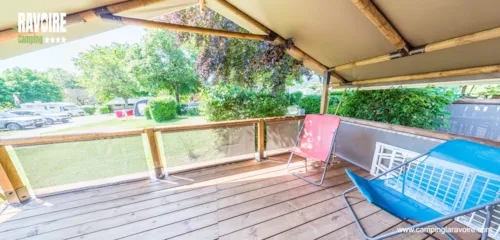 Accommodation - Safari Tent - 2 Bedrooms - 35M² - - image n°6 - Camping La Ravoire