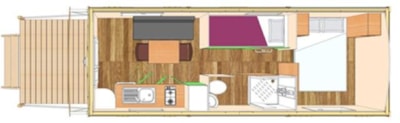 Roulotte cosy 4 places