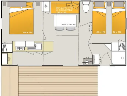 Huuraccommodatie(s) - Stacaravan - image n°4 - Camping La Ferme