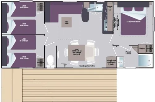 Accommodation - Mobil Home Classic - image n°6 - Camping La Ferme