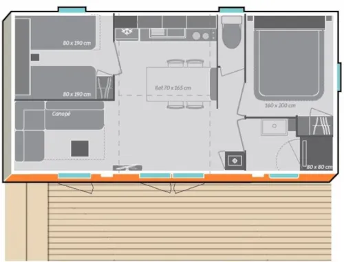 Huuraccommodatie(s) - Mobil-Home Premium + Ev Laadstation - image n°5 - Camping La Ferme