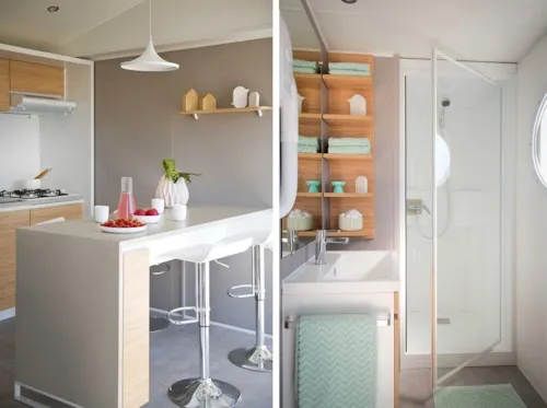 Huuraccommodatie(s) - Mobil-Home Premium + Ev Laadstation - image n°4 - Camping La Ferme