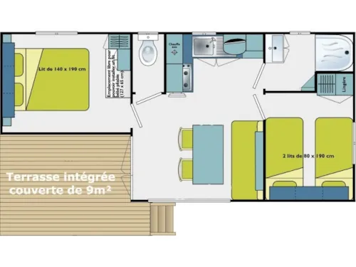 Location - Mobile Home Confort - image n°7 - Camping La Ferme