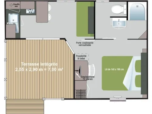 Location - Mobil Home - image n°6 - Camping La Ferme