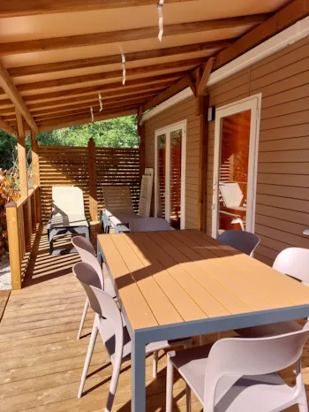 Mietunterkunft - Mobil-Home Cottage Natura Premium - 3 Schlafzimmer - Camping Le Petit Lac