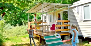 Locatif - Mobile home Cosy Cordelia - 3 bedrooms - 32m² - - Yelloh! Village Camping les Fontaines