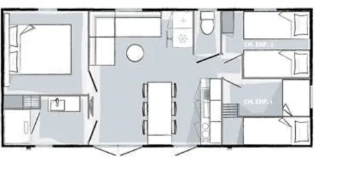Location - Mobil Home Relax - 3 Chambres - 35M² - - image n°10 - Yelloh! Village Camping les Fontaines