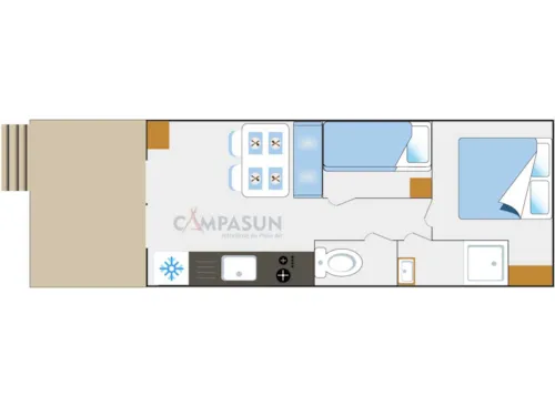 Accommodation - Gipsycar Grand Bornand - 22M² - 2 Bedrooms - image n°7 - Campasun Camping Le Clos du Pin