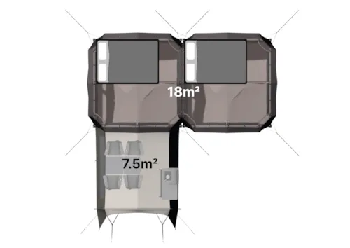 Location - Tente Équipée Grand Modèle - image n°5 - Le Solitaire du lac