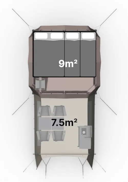 Location - Tente Equipée Petit Modèle - image n°3 - Le Solitaire du lac
