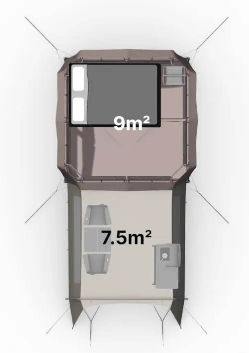 Location - Tente Equipée Petit Modèle - image n°4 - Le Solitaire du lac