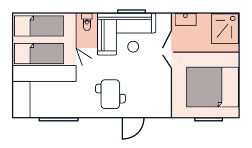 Huuraccommodatie(s) - Cottage Montana - 32 M² - 2 Slaapkamers - image n°7 - Camping Europa