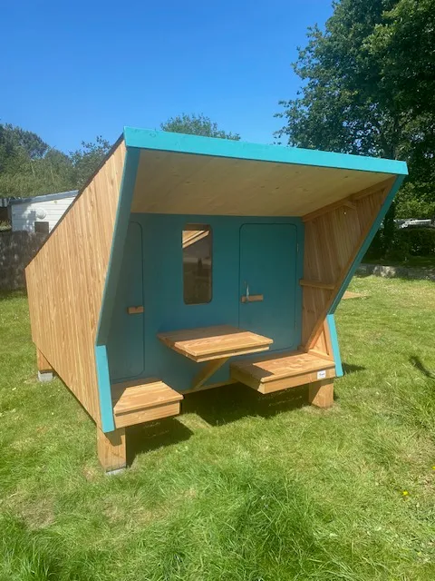 Hut for hikers and cyclists