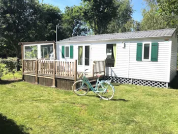 Mietunterkunft - Mobilheim Resident - 2 Schlafzimmer - Holzterrasse - Tv -. - Camping Kérabus