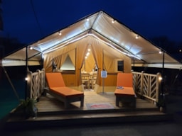 Mietunterkunft - Lodge-Zelt 2 Schlafzimmer Neu 2024 - Camping Couleurs du Monde