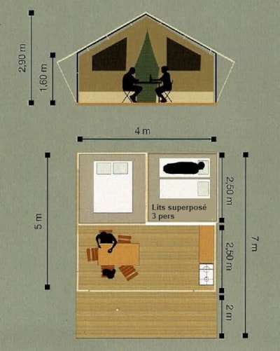Lodge Tent Ready-to-camp - stress-free camping with real beds!