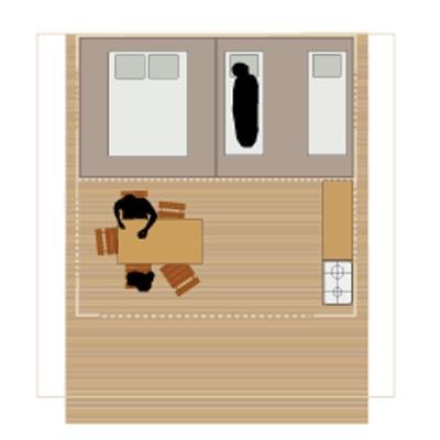 Tente Safari Standard 25m² (2 bedrooms) - without toilet blocks + sheltered terrace
