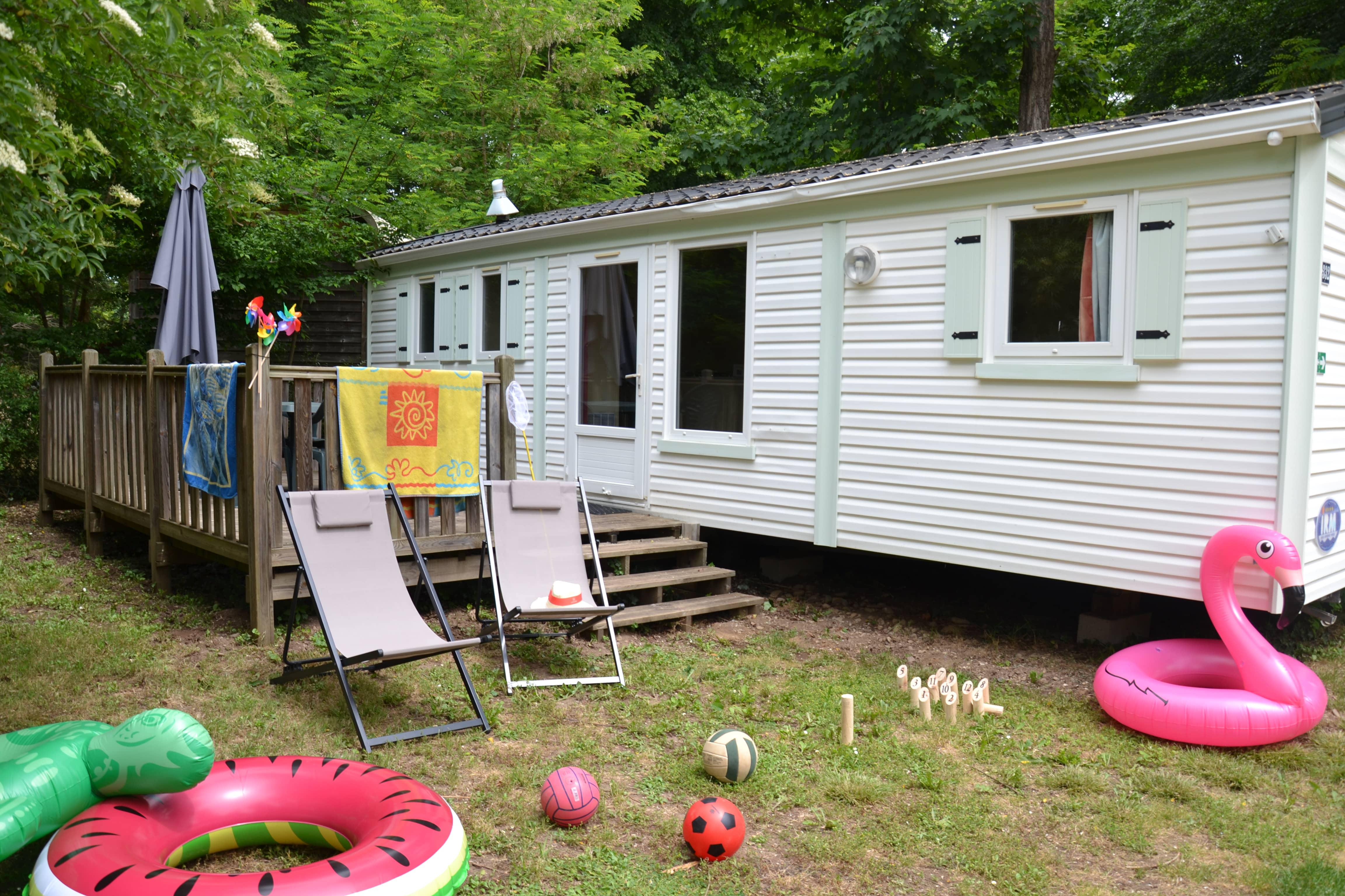 Accommodation - Mobile Home Barbarie Standard 34M² (3 Bedrooms) - Terrace - Flower Camping La Sagne