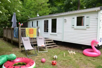 Mietunterkunft - Mobilheim Barbarie Standard  34M² (3 Zimmer) - Terasse - Flower Camping La Sagne