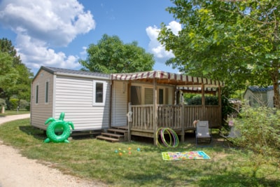 Mobile home Confort 30m² (2 bedrooms) - sheltered terrace 13m² + TV + Air Conditioning