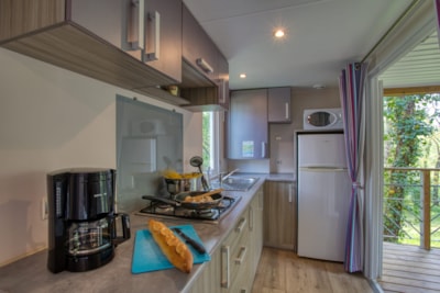 Mobile-home Standard 41m² (3 bedrooms) - sheltered terrace + TV