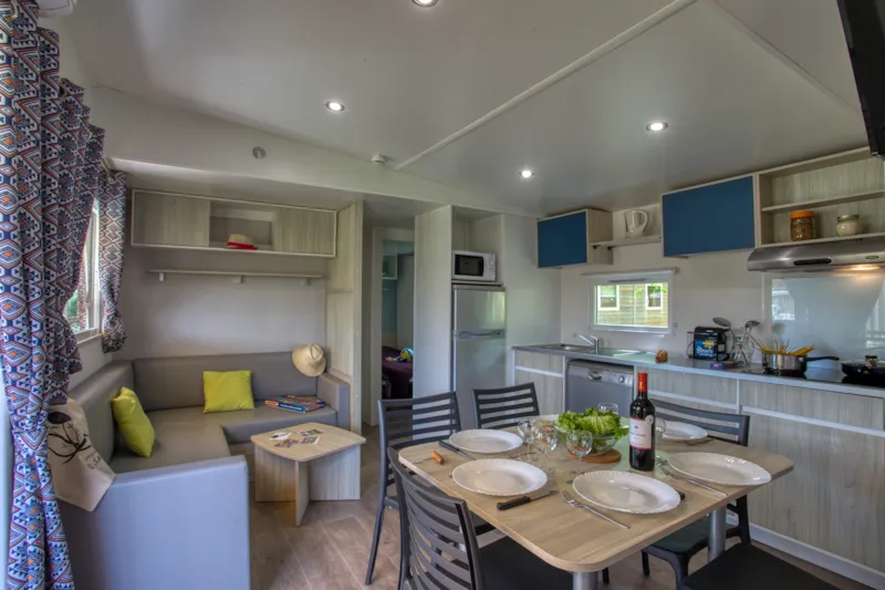 Mobil-Home Premium 36M² (3 Chambres) - Climatisation + Lave-Vaiselle + Tv