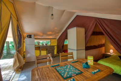 Tente Safari Standard 25m² (2 bedrooms) - without toilet blocks + sheltered terrace