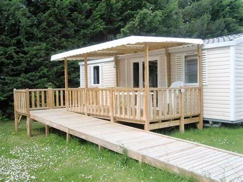 Location - New// Homeflower Premium 29M² Pmr - 2 Chambres + Terrasse Semi-Couverte + Lv + Tv + Draps + Clim - - Flower Camping La Sagne