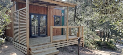 NEW//Homeflower Premium 18m² - 1 bedroom + Semi-covered terrace + Dishwasher + TV + Sheets + A/C -