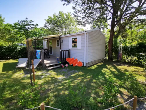 Mietunterkunft - Mobilheim Grober Raum - 30M²- 3 Zimmer - Klimaanlage - image n°2 - Camping Le Coin Charmant