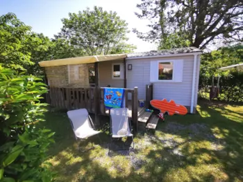 Mietunterkunft - Mobilheim Grober Raum - 30M²- 3 Zimmer - Klimaanlage - Camping Le Coin Charmant